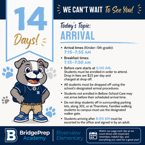 14 days until we welcome our Bulldogs back for an incredible school year!