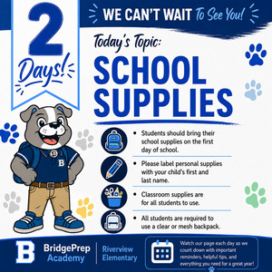 2 Days Until the First Day of School!